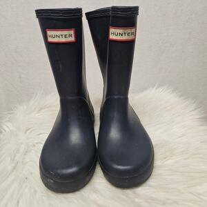 Hunter Original Kids First Classic Rain Boots Navy Blue Size 10